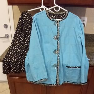 Koos 2 piece top & matching reversable jacket